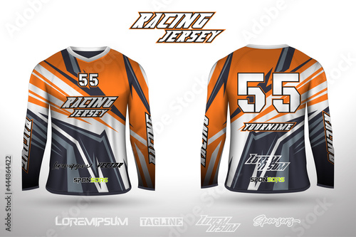 Sports design jersey for football racing cycling gaming jersey premium vector