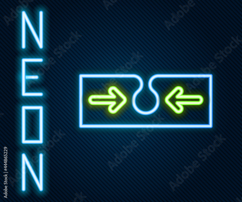 Glowing neon line Acne icon isolated on black background. Inflamed pimple on the skin. The sebum in the clogged pore promotes the growth of a bacteria. Colorful outline concept. Vector