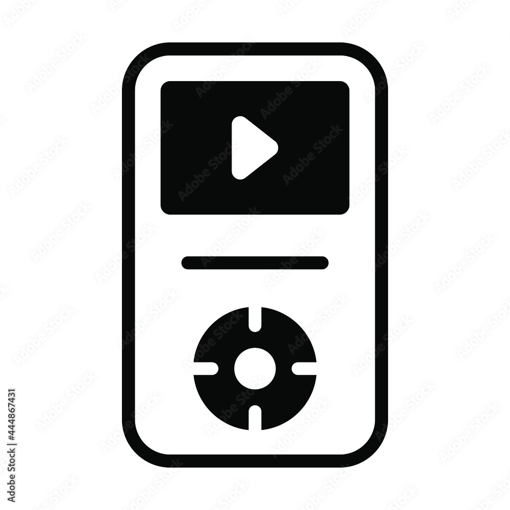 mp4 plyer vector Icon- Black style high quality vector illustration. mp4 plyer vector Icon- Black style high quality vector illustration.
