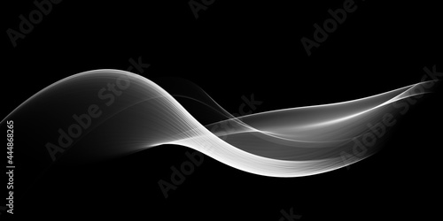 Abstract Black And White Wave Design
