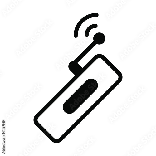 Wireless Handsfree vector Icon-  Black style high quality vector illustration.