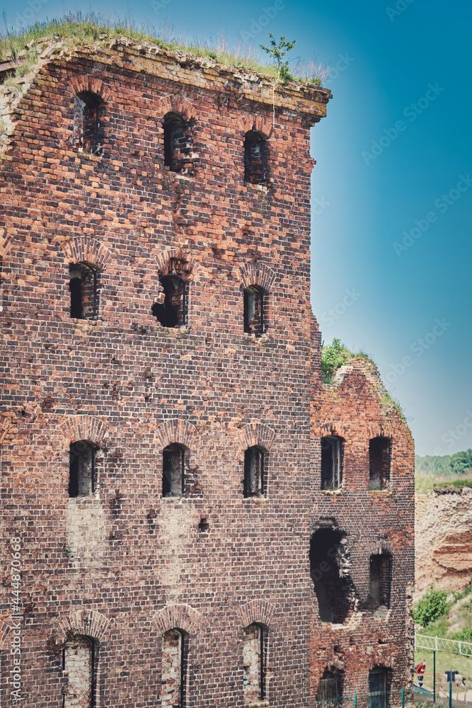 A destroyed brick building on the territory of the Oreshek fortress A destroyed brick building on the territory of the Oreshek fortress