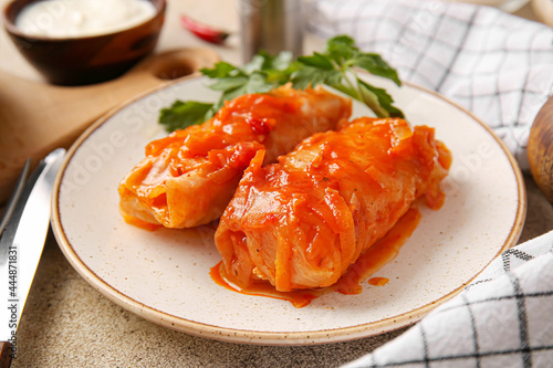 Stuffed cabbage rolls in to...