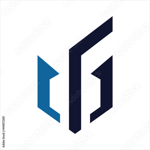 creative simple design logo initial MG or GM