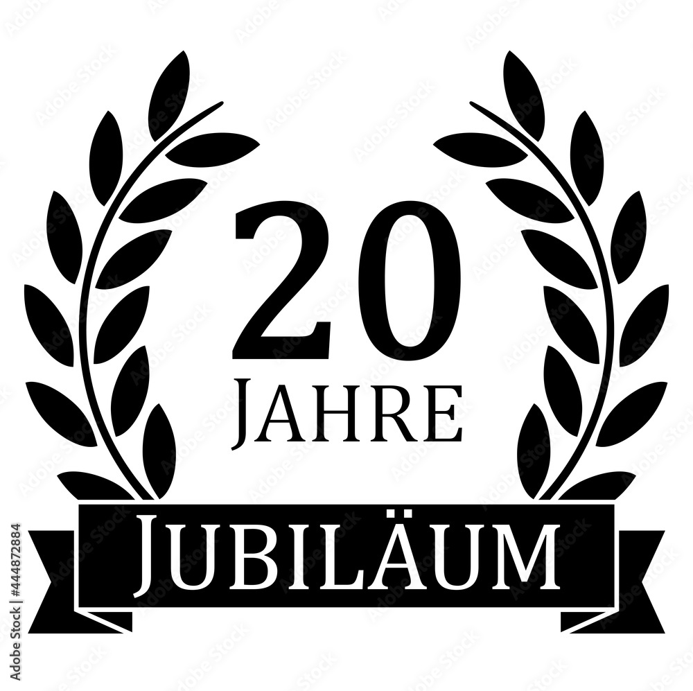 laurel wreath for jubilee years - obrazy, fototapety, plakaty 