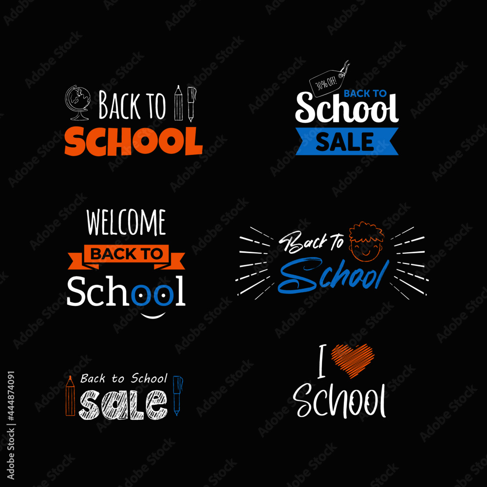 Back to School Typography Elements
