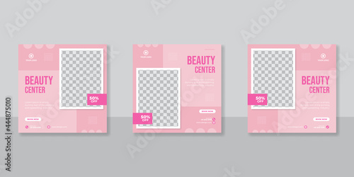 Beauty salon social media post template