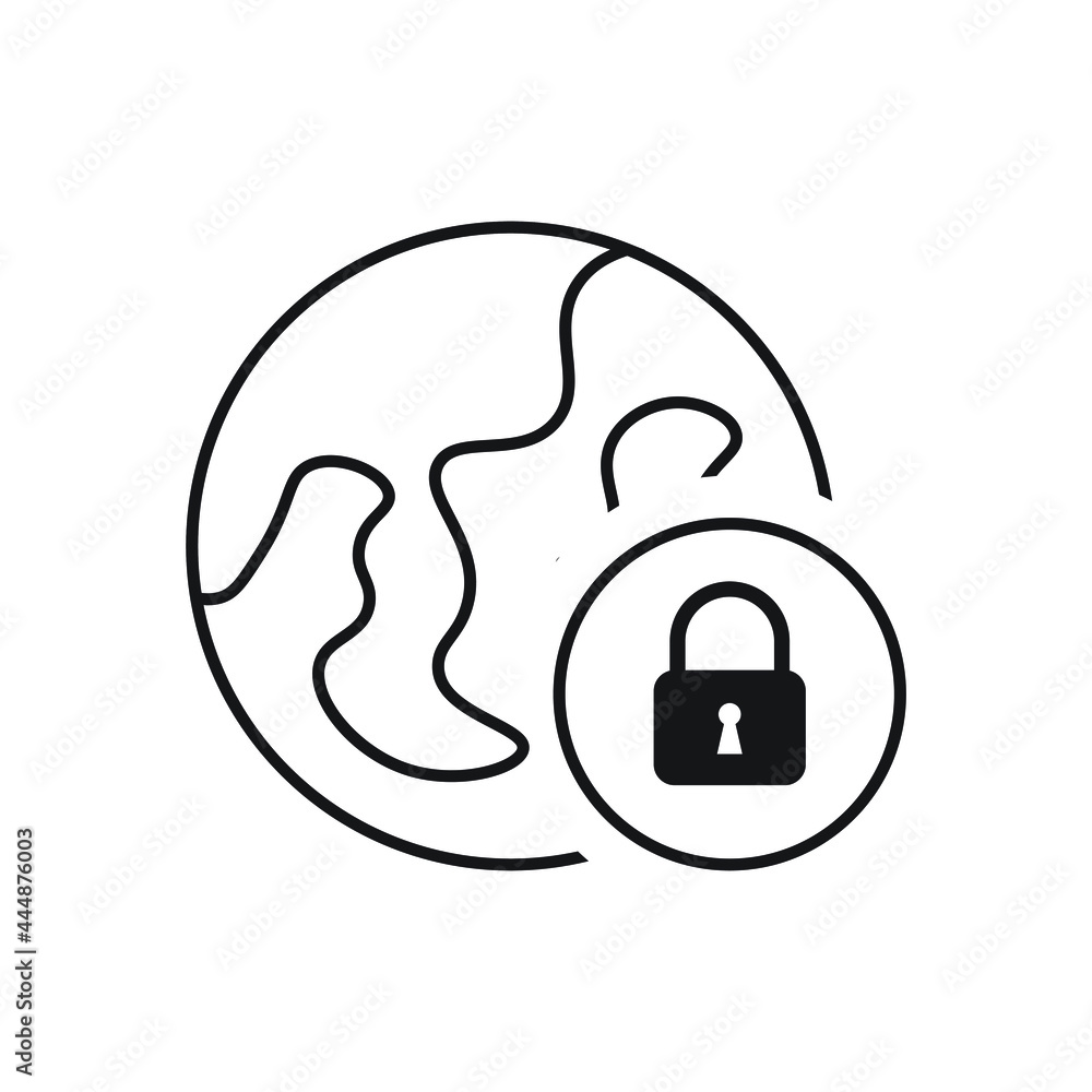 Lockdown icon design vector illustration Lockdown icon design vector illustration