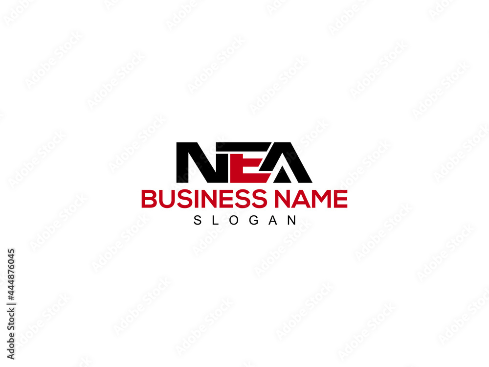 Plakat Litera NEA Logo Ikona Projekt obrazu wektorowego dla firmy lub firmy