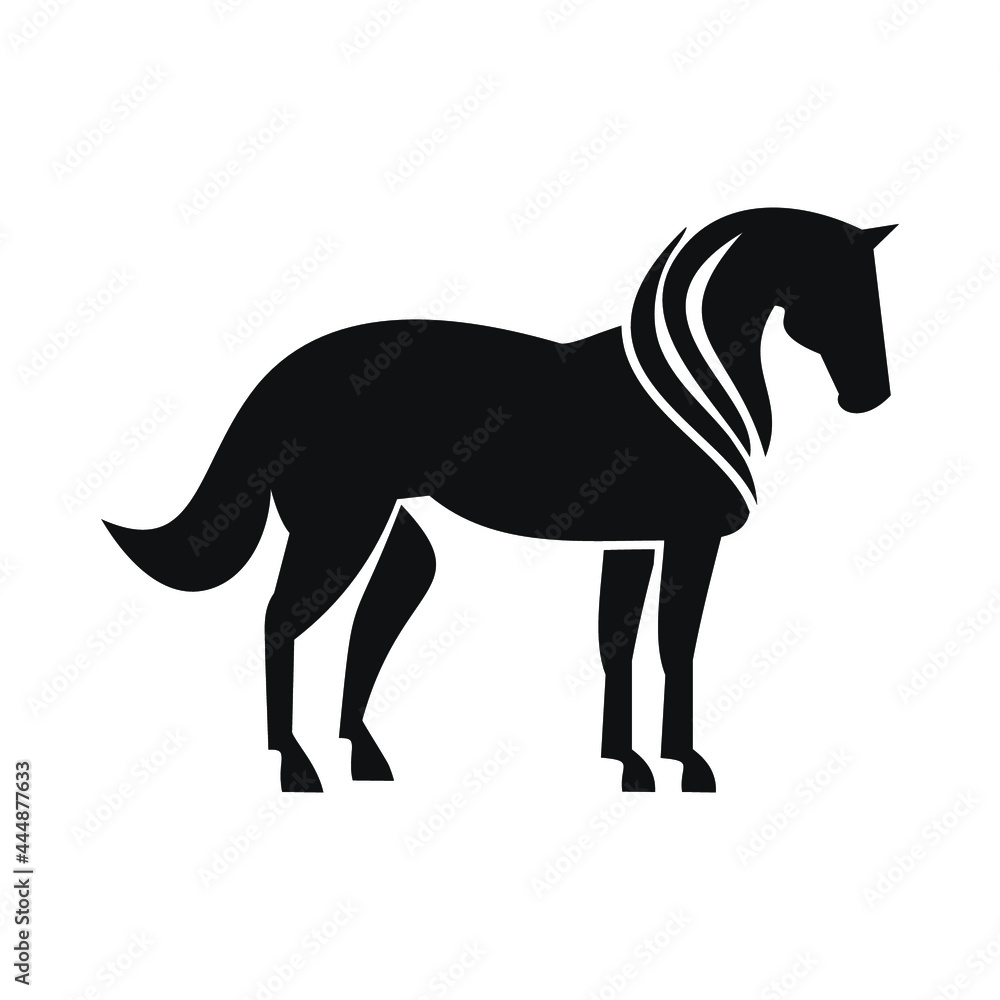 Obraz premium horse logo design vector template