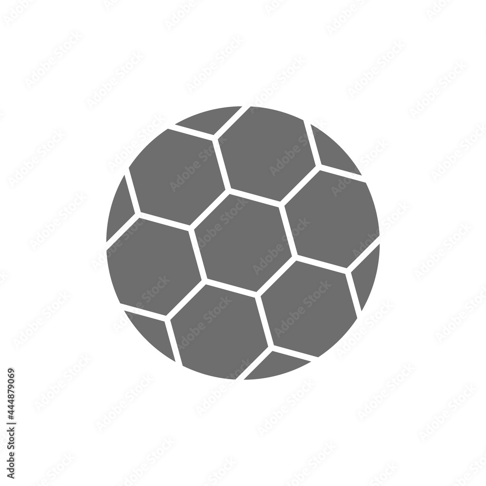Vector soccer ball grey icon. Isolated on white background Vector soccer ball grey icon. Isolated on white background