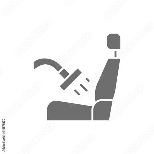 Car interior cleaning grey icon. Isolated on white background