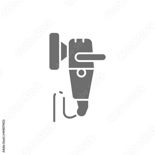 Polishing machine grey icon. Isolated on white background