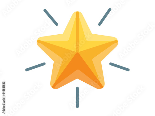 star badge single isolated icon with flat style