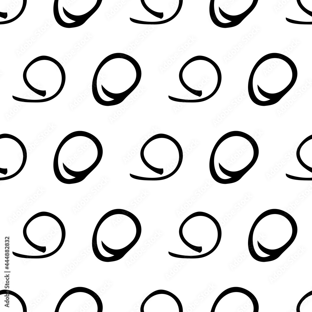 Seamless pattern with sketch round squiggle Seamless pattern with sketch round squiggle
