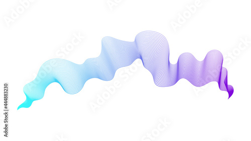 Abstract backdrop with wave gradient lines