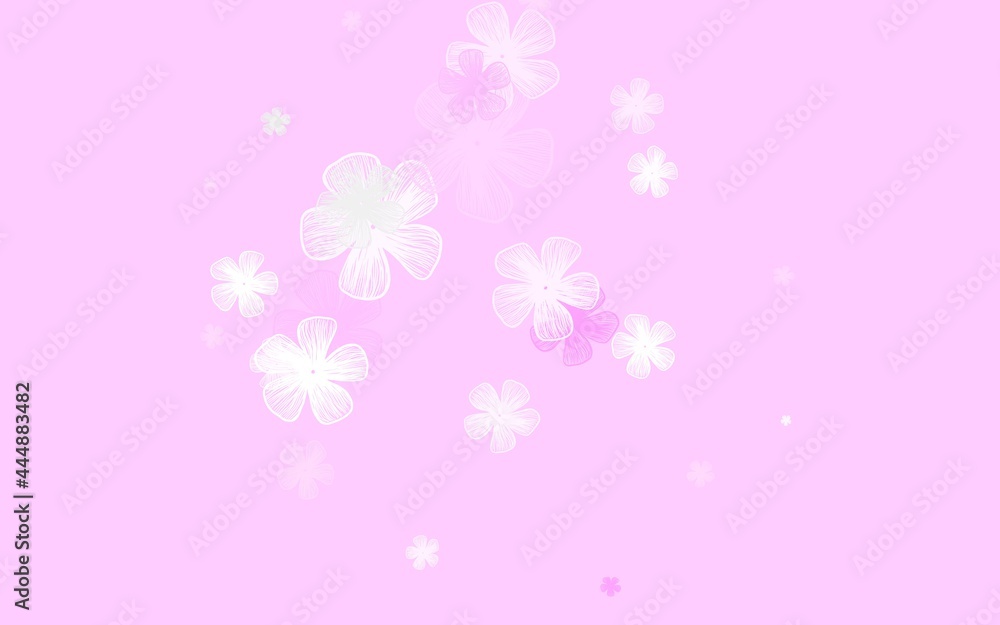 Light Purple, Pink vector elegant wallpaper with flowers.
