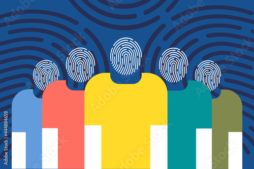 People with fingerprints as their heads