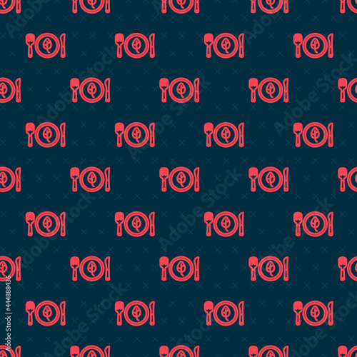 Red line Vegan food diet icon isolated Red line background. Organic, bio, eco symbol. Vegan, no meat, lactose free, healthy, fresh and nonviolent food. Vector