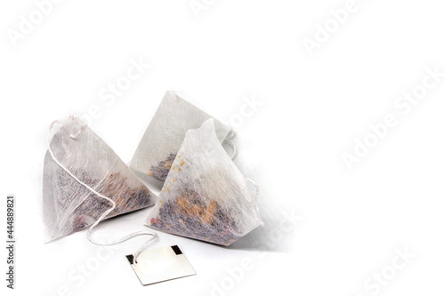 tea bag isolated on white background photo