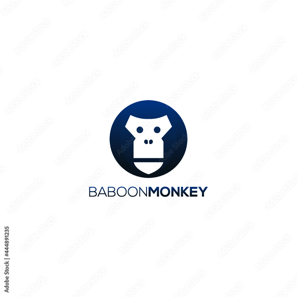 Obraz premium Baboon Monkey Logo Symbol