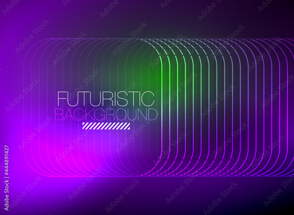 Neon color square shape lines abstract background. Shiny magic energy and motion concept, vector abstract wallpaper background Neon color square shape lines abstract background. Shiny magic energy and motion concept, vector abstract wallpaper background