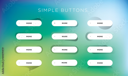 ウェブデザインのためのシンプルなボタン素材／UI