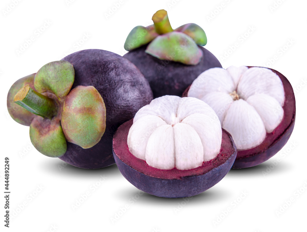 mangosteen isolated on white background