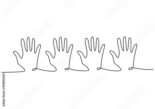 Continuous line drawing of ...