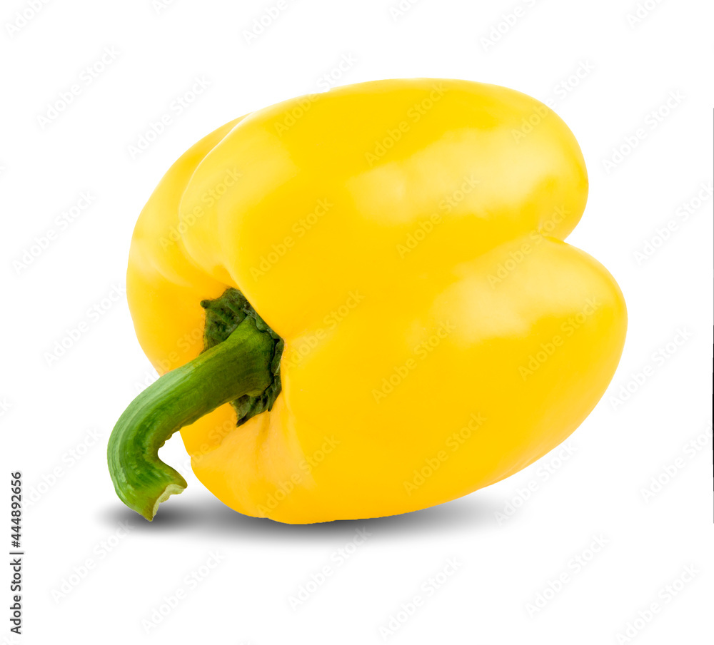 yellow bell pepper isolated on white background yellow bell pepper isolated on white background