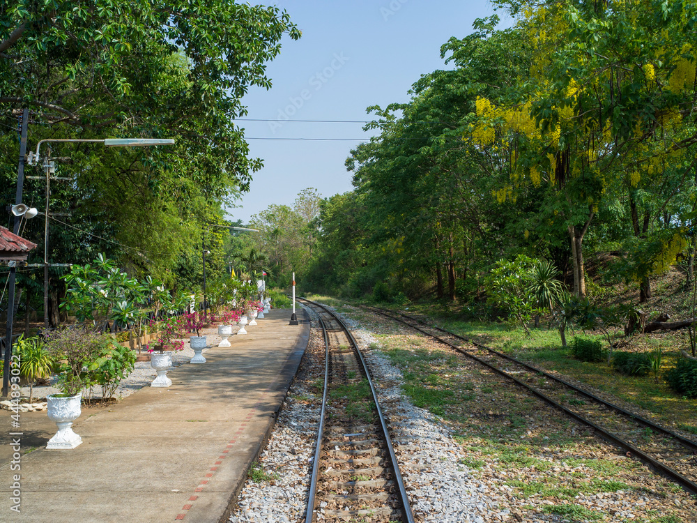 Obraz premium urban local railway train Thailand