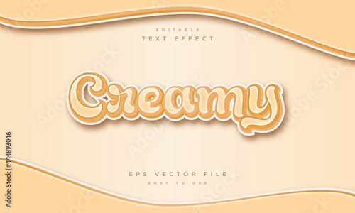 Creamy editable text effect 