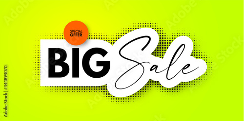 Big Sale design. Special offer poster template