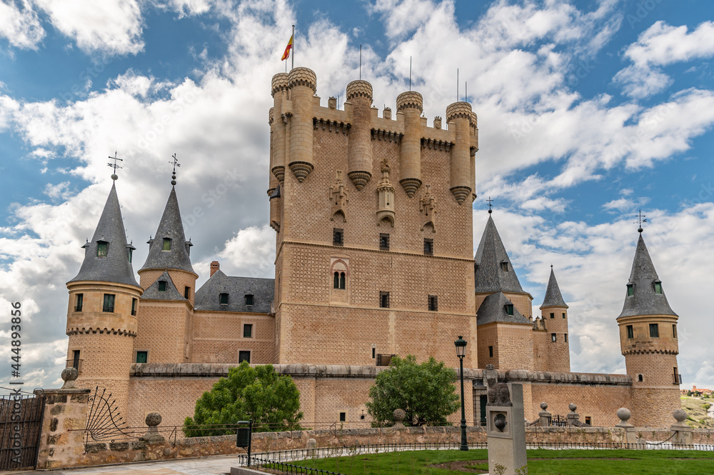 The famous Alcazar of Segovia in Spain The famous Alcazar of Segovia in Spain