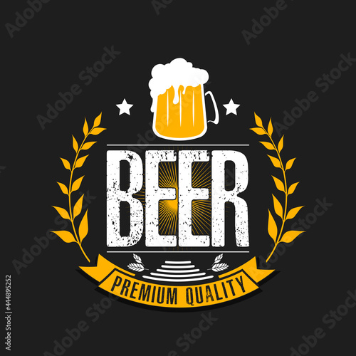 Beer logo design template