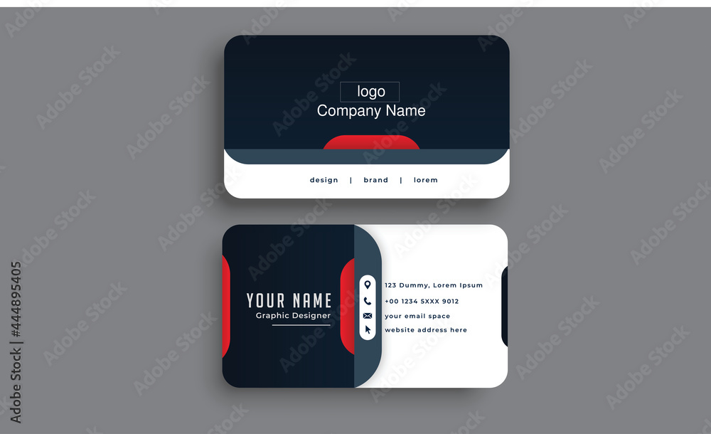 Blue and white visiting card Blue and white visiting card
