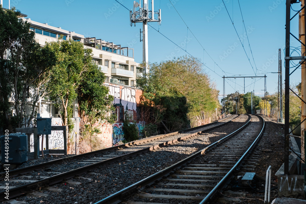 Fototapeta premium railway train station