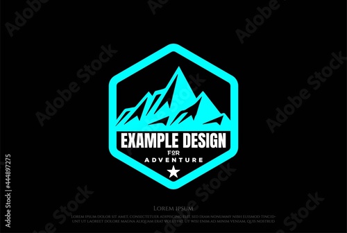 Ice Snow or Iceberg Mountain Hill for Outdoor Adventure Logo Design Vector