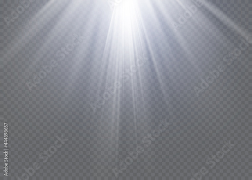 Vector transparent sunlight special lens flare light effect.