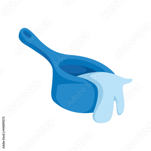 Illustration of water dipper and splash symbol with shadow detail flat design art vector