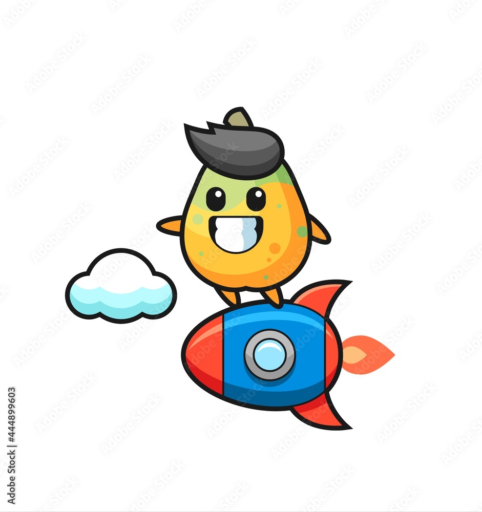 papaya mascot character riding a rocket papaya mascot character riding a rocket
