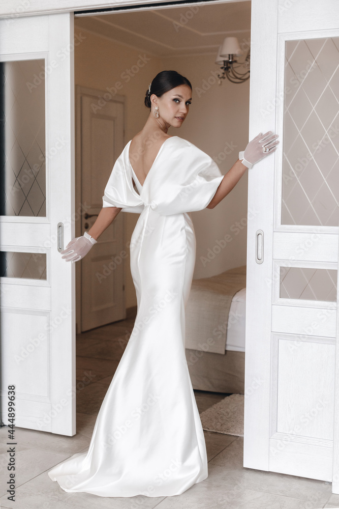 Portrait of a beautiful bride in luxury wedding dress. Portrait of a beautiful bride in luxury wedding dress.