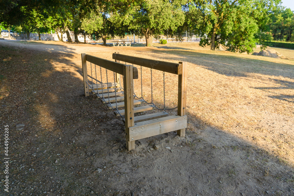 Wooden Public Playground with Balance Test Wooden Public Playground with Balance Test