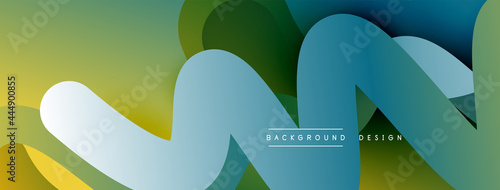 Abstract overlapping lines and circles geometric background with gradient colors
