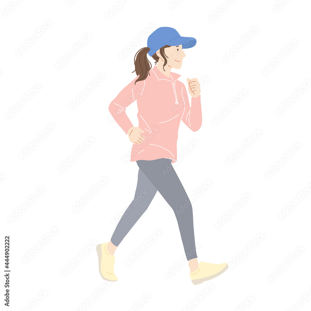 女性、ランニング、走る、ジョギング、ダイエット