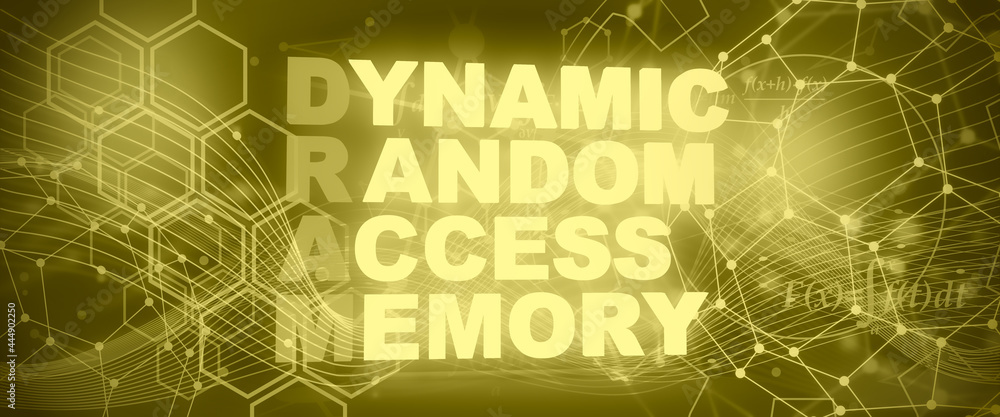 Dynamic Random Access Memory acronym of technology - obrazy, fototapety, plakaty 