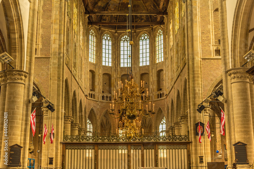 The interior of St. Laurentius Church in Alkmaar  the Netherlands.