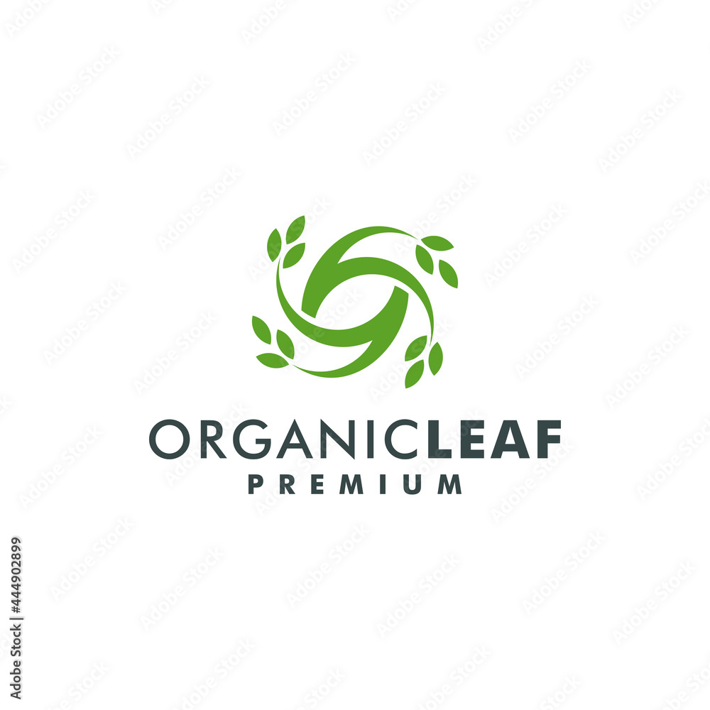 Fototapeta premium PrintOrganic leaf logo design vector. nature leaves