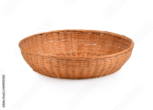empty basket on white background