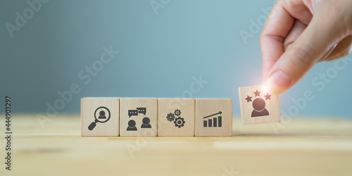 Canvas Print Human resource management concept